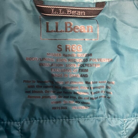 L.L. Bean Primaloft Packaway Jacket Teal - Picture 3 of 5